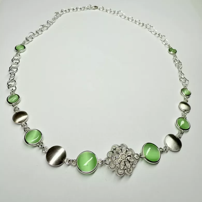 Collana cristalli verdi - Linea Barok
