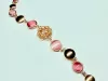 Bracciale cristalli rose' Oro 18kt - Linea Barok
