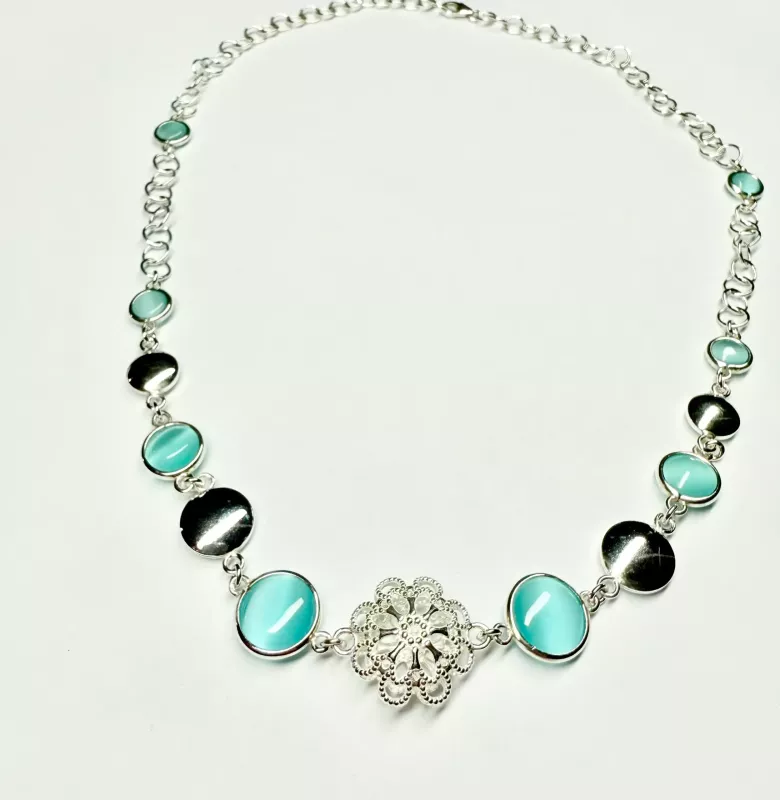 Collana cristalli azzurri - Linea Barok