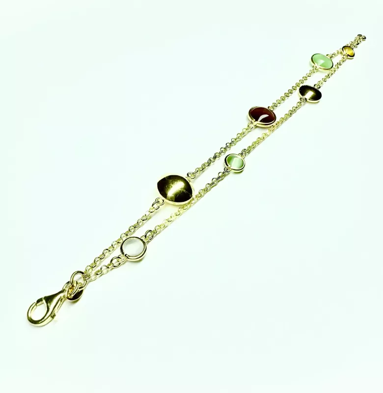 Bracciale double dorato - Linea Base Caramella