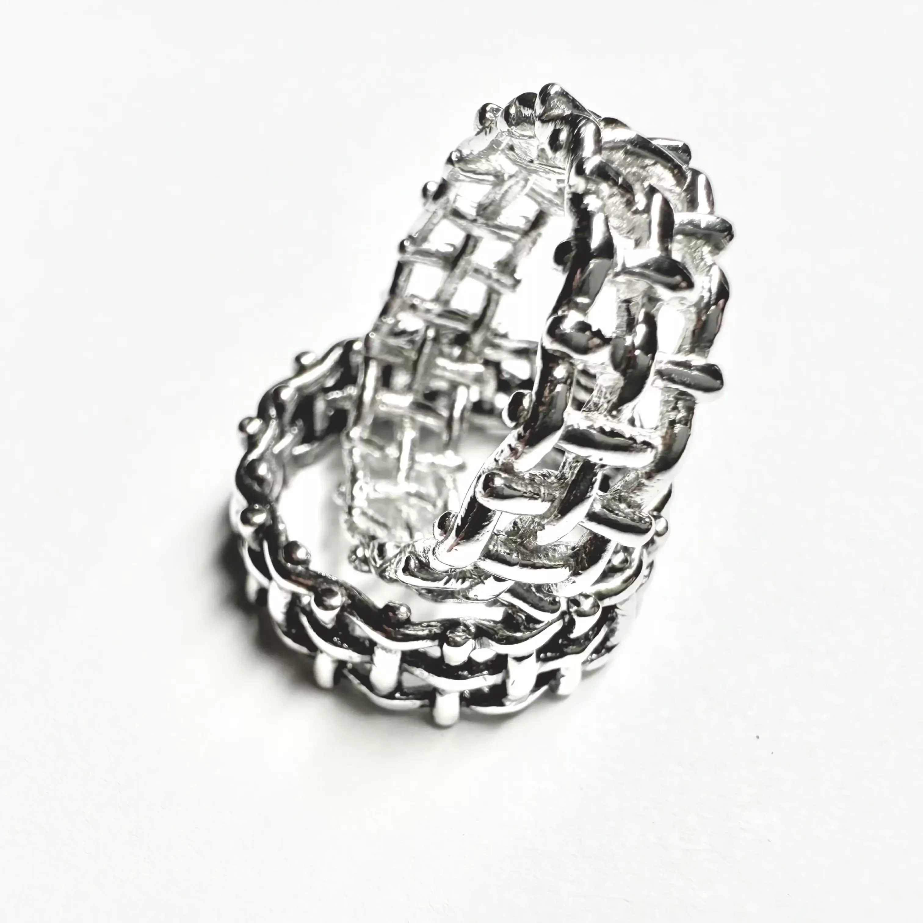Anello fascetta large - Linea Quadra 2