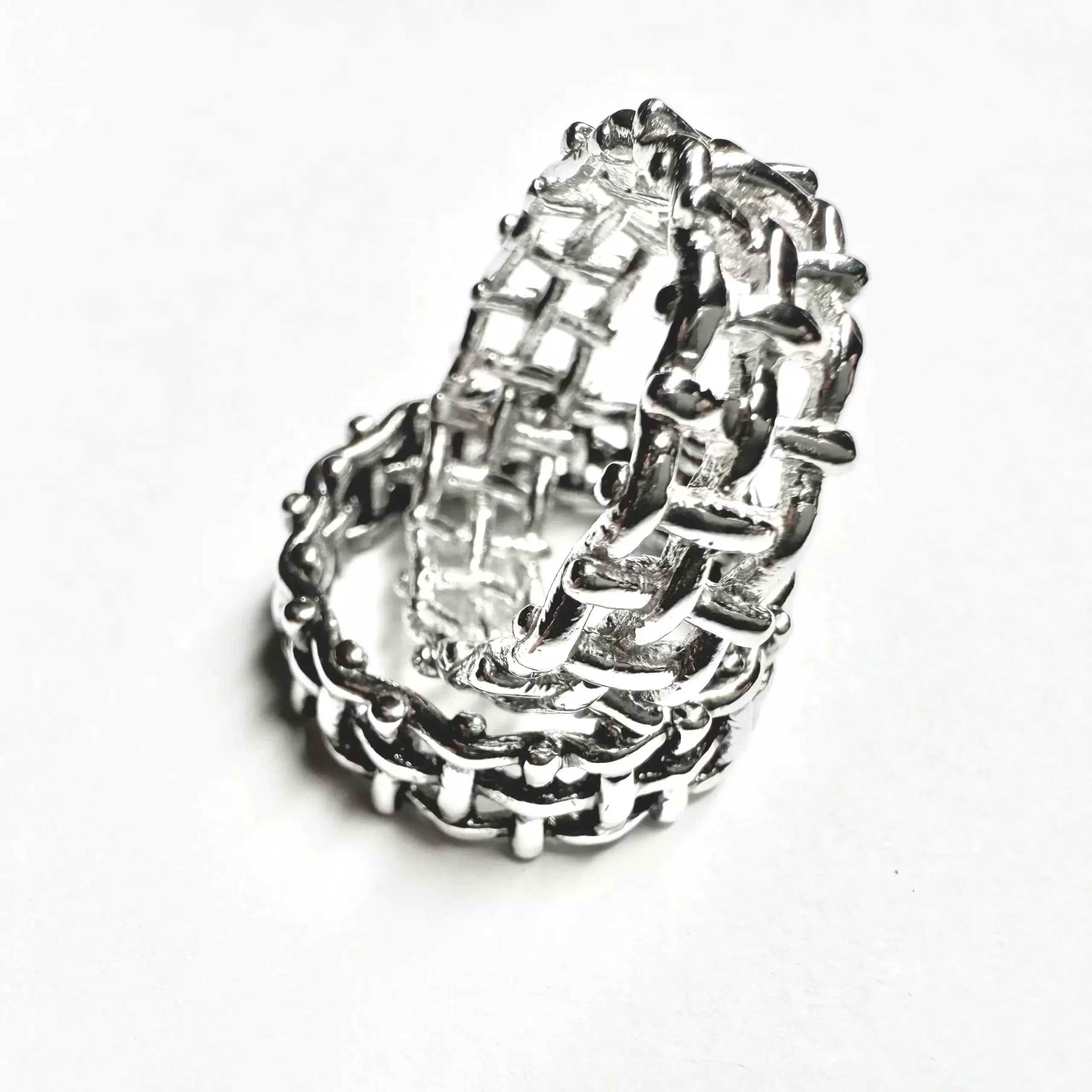 Anello fascetta large - Linea Quadra 2