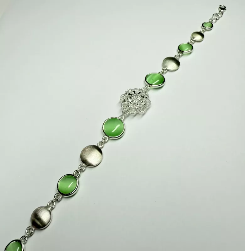 Bracciale cristalli verdi - Linea Barok