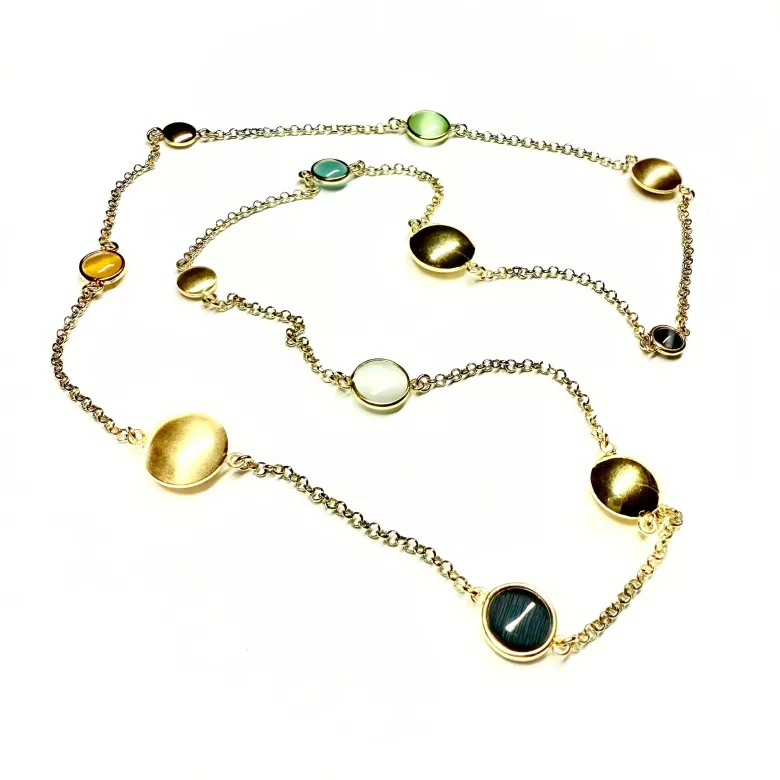 Collana lunga dorata - Linea Base Caramella