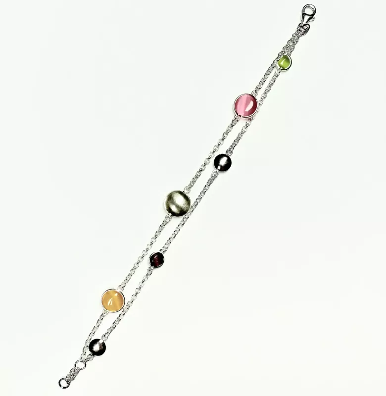 Bracciale double bianco - Linea Base Caramella