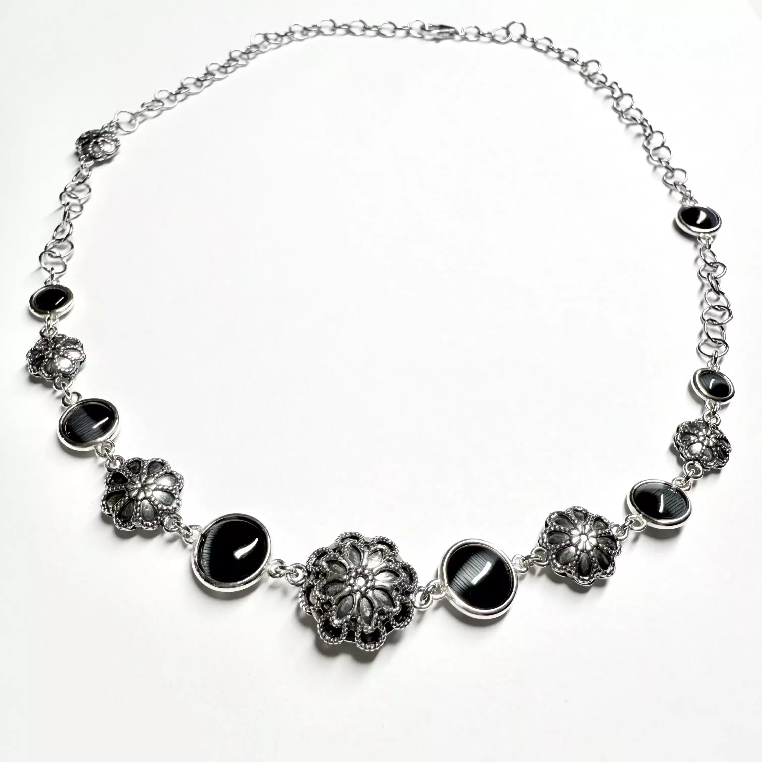 Collana cristalli nero - Linea Barok