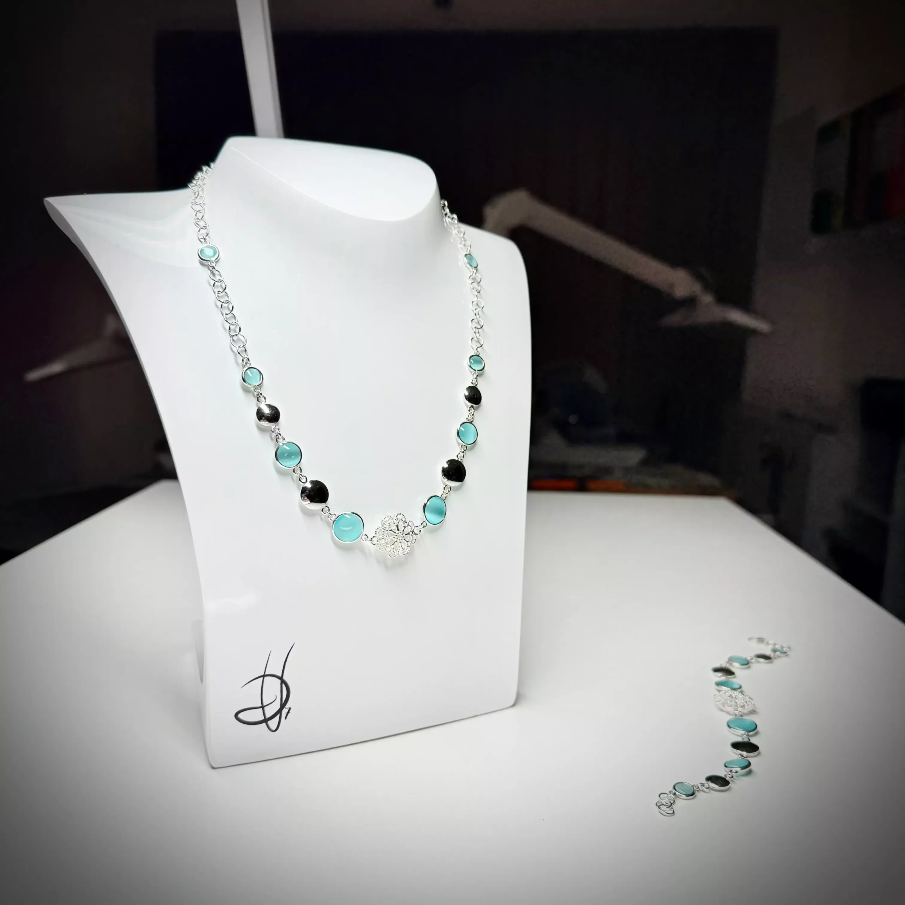 Collana cristalli azzurri - Linea Barok 2