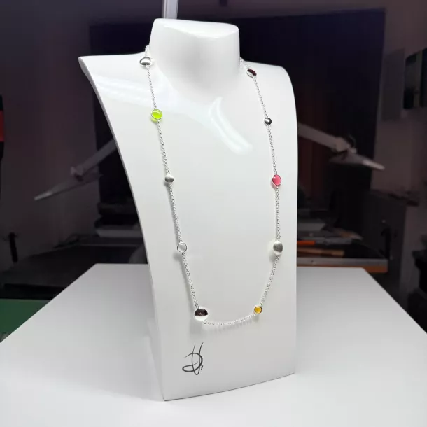 Collana lunga bianca - Linea Base Caramella