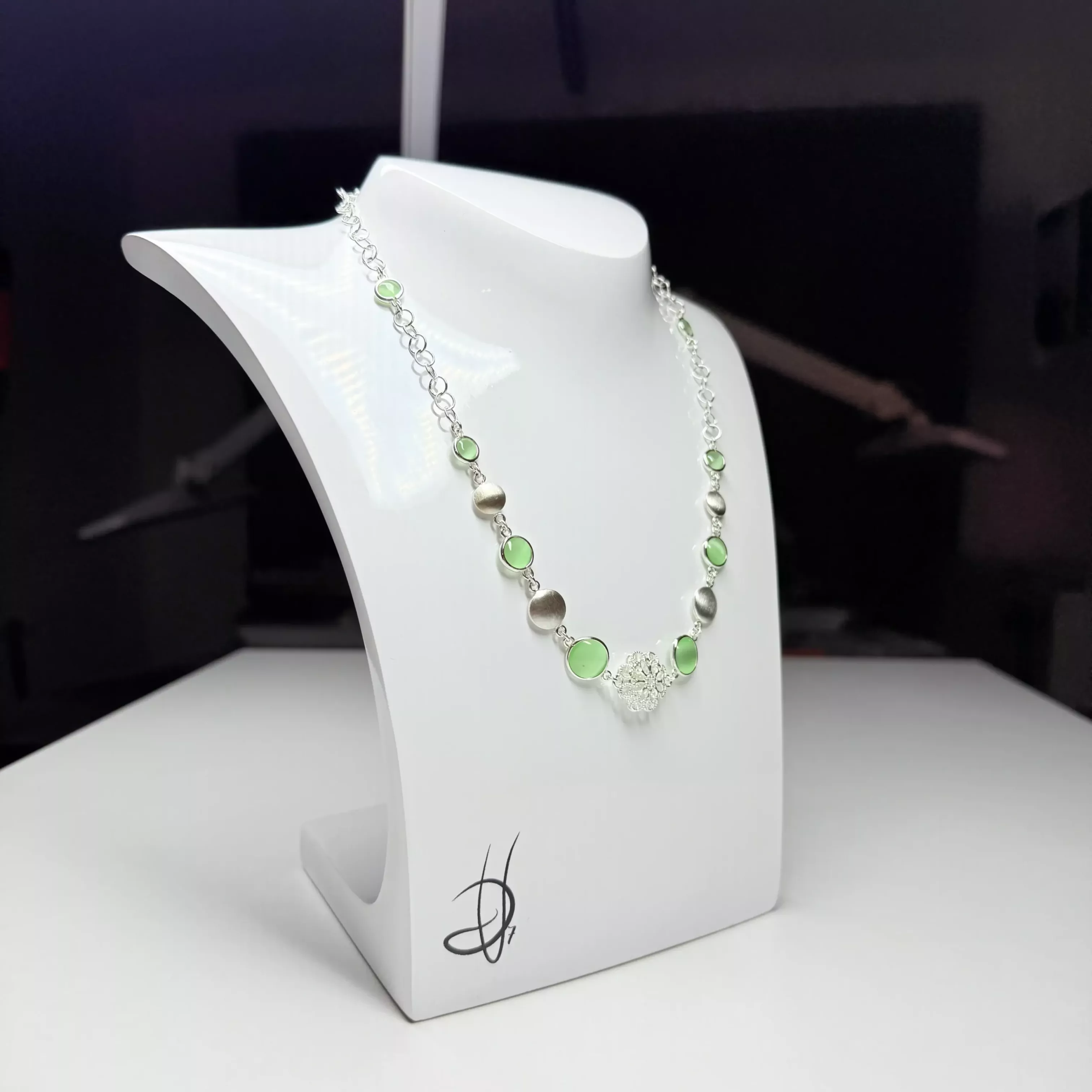 Collana cristalli verdi 2 - Linea Barok