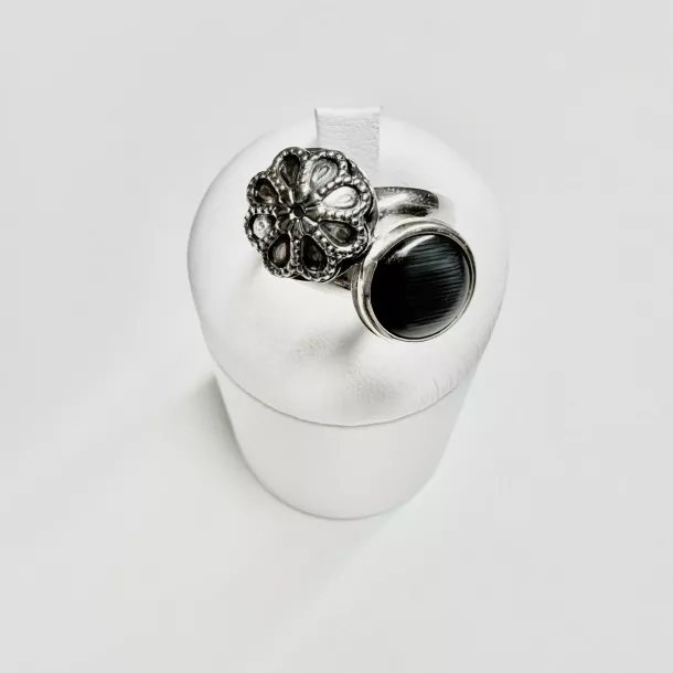 Anello Double Imbrunito - Linea Barok