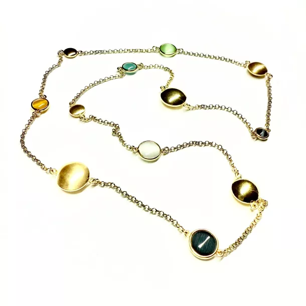 Collana lunga dorata - Linea Base Caramella