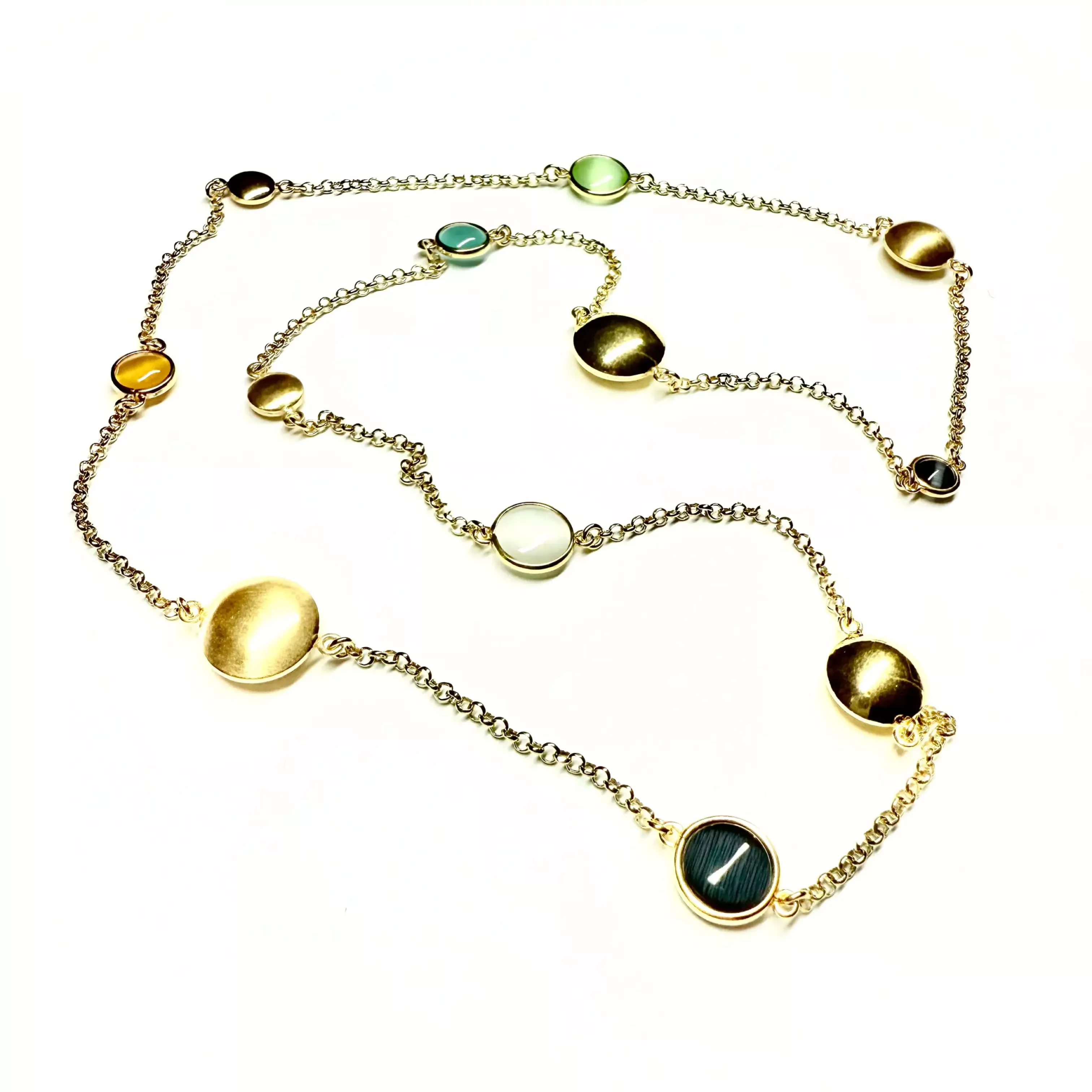 Collana lunga dorata - Linea Base Caramella