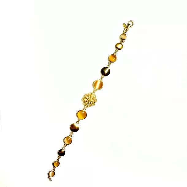 Bracciale cristalli miele Ore 18kt - Linea Barok
