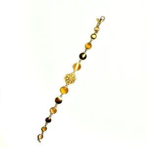 Bracciale cristalli miele Ore 18kt - Linea Barok