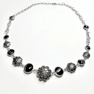 Collana cristalli nero - Linea Barok