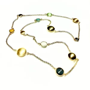 Collana lunga dorata - Linea Base Caramella